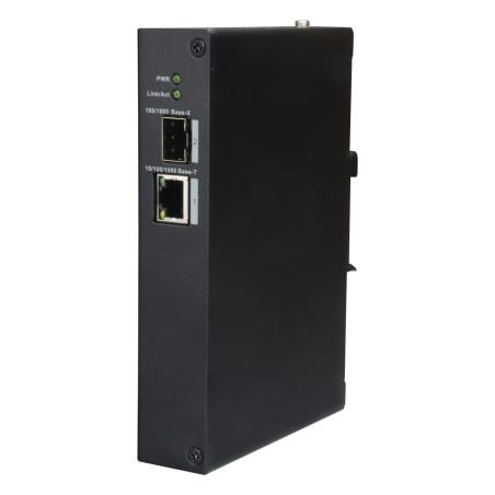 X-Security - Desktop Switch - 1 port1 RJ45 + 1 port SFP fiber - Speed 100/1000 Mbps - Plug & Play - Energy saving - XS-SW02FC