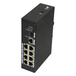 X-Security - Industrial switch - 8 RJ45 ports + 1 GIGA uplink + 1 SFP - 10/100 Mbps speed - Plug & Play - E