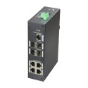 Switch X-Security - 5 Ports RJ-45 - 4 SFP Gigabit Ports - Speed 10/100/1000 Mbps - Supports Dual Power - Installation in - XS
