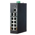 Industrieschalter X-Security - 8 Anschlüsse RJ45 + 2 SFP-Anschlüsse + 1 Anschluss RJ45 - Geschwindigkeit 10/100/1000 Mbps - 2