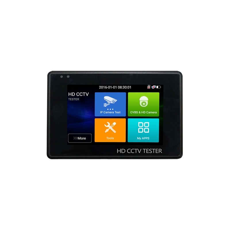 Multifunctional Wrist CCTV Tester - Supports HDTVI, HDCVI, AHD, CVBS and IP cameras - Tester resolution up to 4K - SF-TESTER-