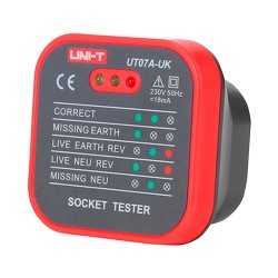 Steckdosenprüfgerät UK - Überprüfung von Verdrahtungsfehlern - Dichtheitsprüfung - UT07A-UK - 1