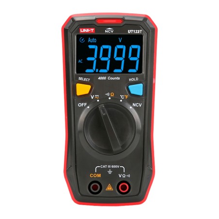 Taschen-Digitalmultimeter - DC und AC Spannungsmessung bis zu 600V - Temperaturmessung - Messung des Widerstands - NVC-Funkti