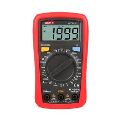 LCD-Digital-Handmultimeter - DC und AC Spannungsmessung bis zu 250V - DC-Strommessung bis zu 10A - Temperaturmessung - Messun