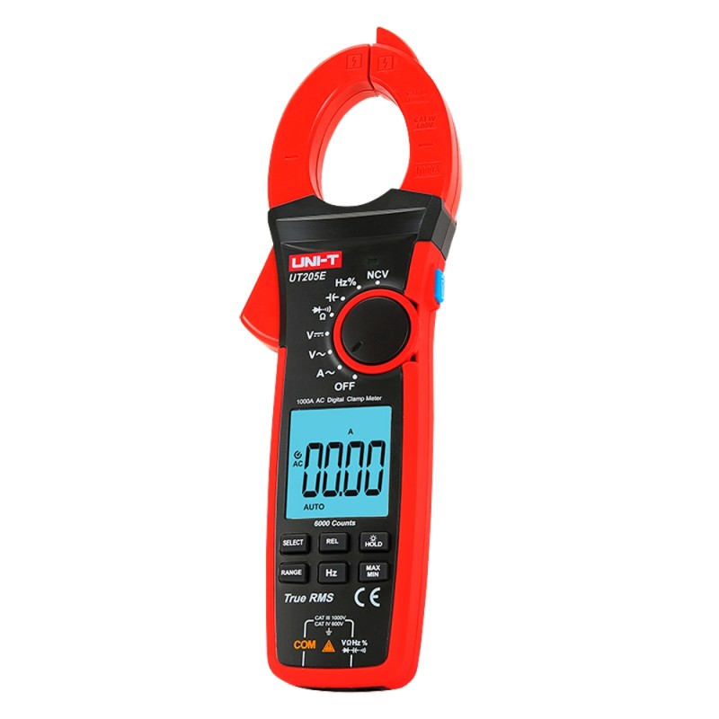 LCD-Stromzangen-Messgerät - DC-Messung bis zu 1000V - AC-Messung bis zu 1000V und 1000A - Widerstand/Kapazität/Frequenz - Aut