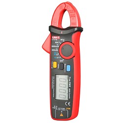 Mini clamp ammeter - DC and AC measurement up to 600V and 60A - Measures resistance and capacitance - Auto-range | Diode test