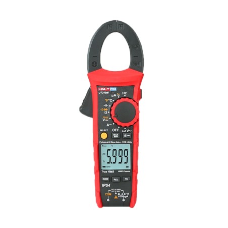 Stromzange - DC-Messung bis zu 1000V - AC-Messung bis zu 1000V und 600A - Widerstand/Kapazität/Frequenz/Temperatur - Auto-Ber