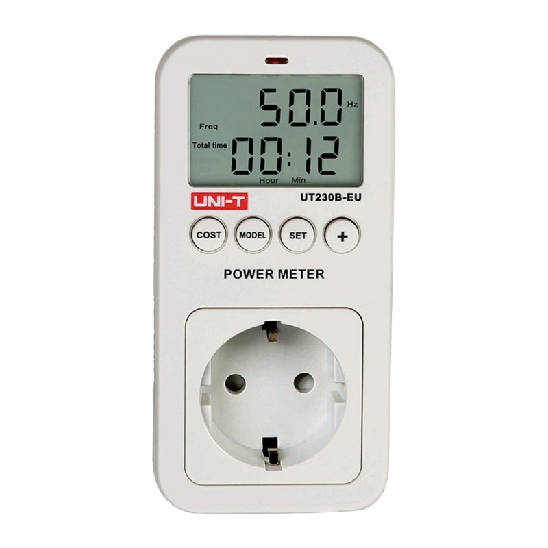 Electricity consumption meter - Allows you to know all electrical values - Calculates consumption costs - Integrated - UT230B
