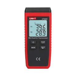 Thermometer with probes type K and J - Double illuminated display - High precision - Fall-proof up to 1m height - Automatic -
