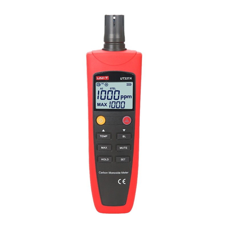 Carbon monoxide (CO) detector - Built-in electrochemical gas sensor - Configurable alarm with acoustic signal - Display - UT3