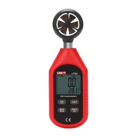 Handheld anemometer - High precision wind speed sensor - Temperature sensor - Automatic shutdown - Maximum, minimum and - UT3