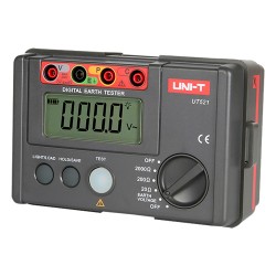 Earth resistance meter - LCD display up to 2000 counts - Measurement of earth resistance up to 2000Ω - Measurement of mass - 