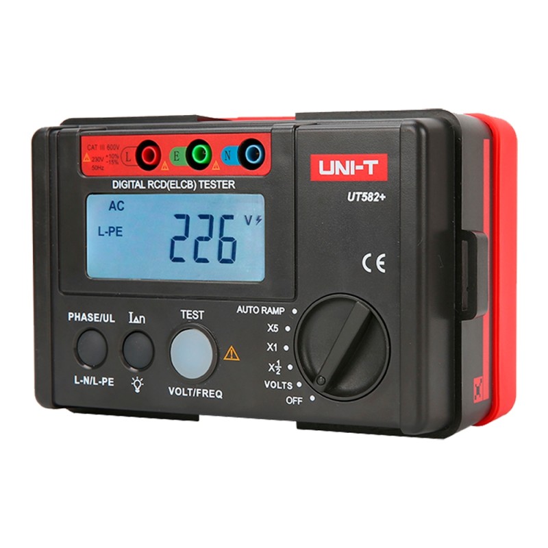 Differential tripping time tester - LCD display up to 1000 accounts - Compatible with single phase circuits 195V~253V - AC sp