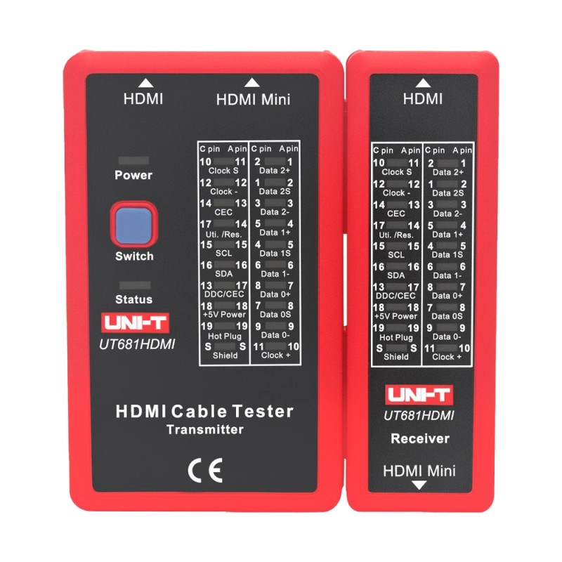 Kabel-Tester - Statusprüfung HDMI/MINI-HDM-Kabel - Bewertung von Kurzschlüsse im Kabel, gekreuzten Kabeln -  Überprüfung des 