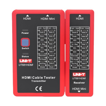 Kabel-Tester - Statusprüfung HDMI/MINI-HDM-Kabel - Bewertung von Kurzschlüsse im Kabel, gekreuzten Kabeln -  Überprüfung des 