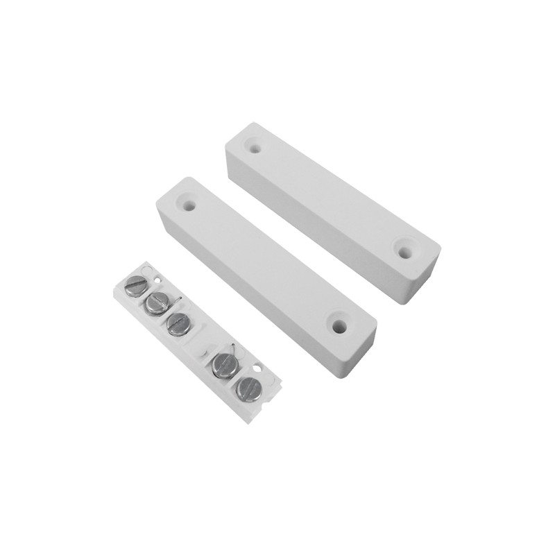 Magnetic contact - Suitable for installation in wood - Reed technology - Connection system via [ VAR%] connectors - Resistance