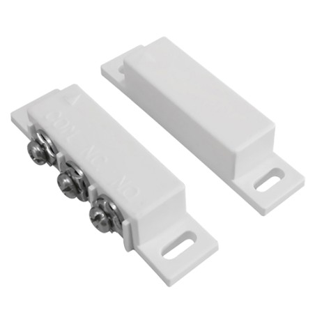 Magnetic contact - Suitable for installation in wood - Reed technology - Connection system via [ VAR%] connectors - Resistance