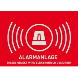 Warnaufkleber "Alarmanlage" 74x52mm