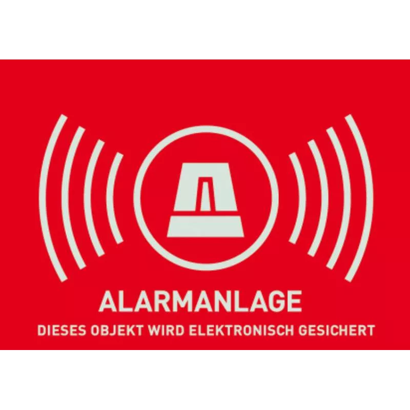 Warnaufkleber "Alarmanlage" 74x52mm