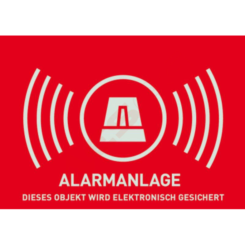 Warning sticker "Alarm system" 74x52mm