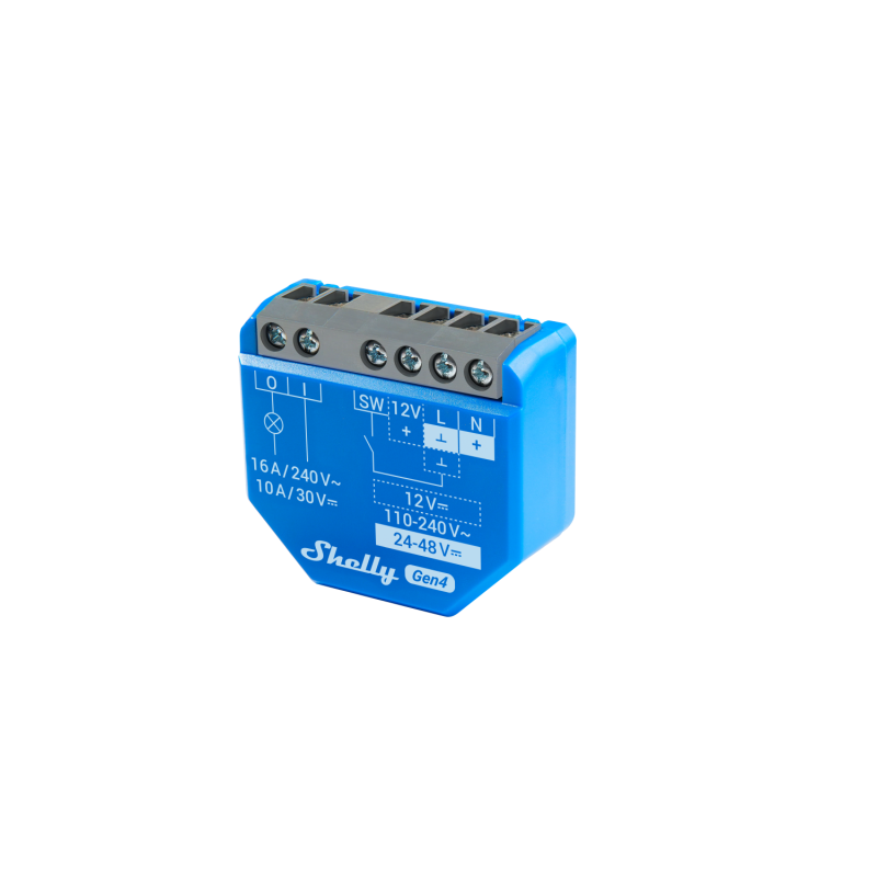 Shelly · Unterputz · "1 Gen4 2er Pack" · Relais · max 16A · 1 Kanal · WLAN · Matter · Zigbee · Bluetooth - 243162 - 2
