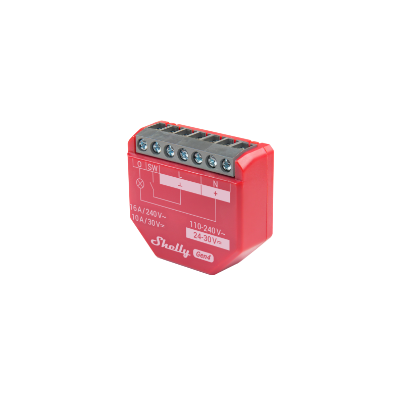 Shelly · Unterputz · "1PM Gen4 4er Pack" · Relais · max 16A · 1 Kanal · Messfunktion · WLAN · Matter · Zigbee · Bluetooth - 2