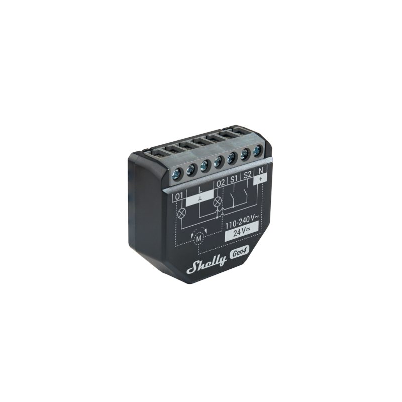 Shelly · Flush-mounted · "2PM Gen4" · Relay · max. 16A · 2 channels · Measuring function · WLAN · Matter · Zigbee · Bluetooth