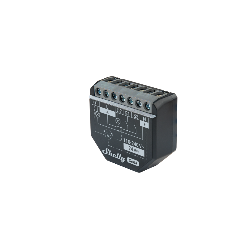 Shelly · Flush-mounted · "2PM Gen4" · Relay · max. 16A · 2 channels · Measuring function · WLAN · Matter · Zigbee · Bluetooth