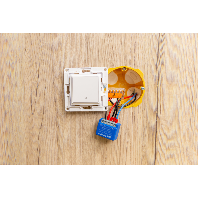 Shelly · Flush-mounted · "1 Mini Gen4" · Relay · max 8A · 1 channel · WLAN · Matter · Zigbee · Bluetooth - 243173 - 3
