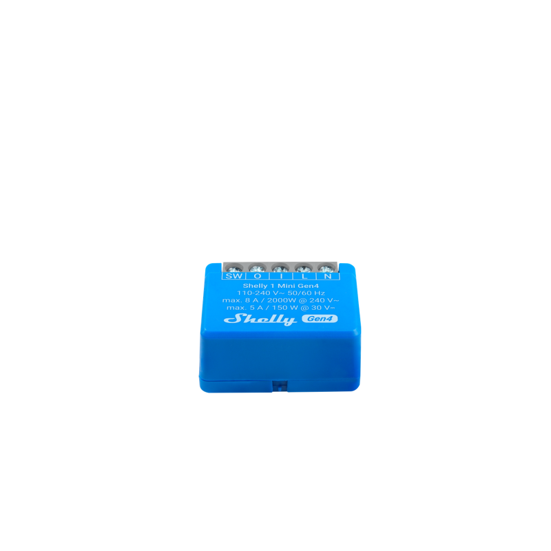 Shelly · Unterputz · "1 Mini Gen4" · Relais · max 8A · 1 Kanal · WLAN · Matter · Zigbee · Bluetooth - 243173 - 4