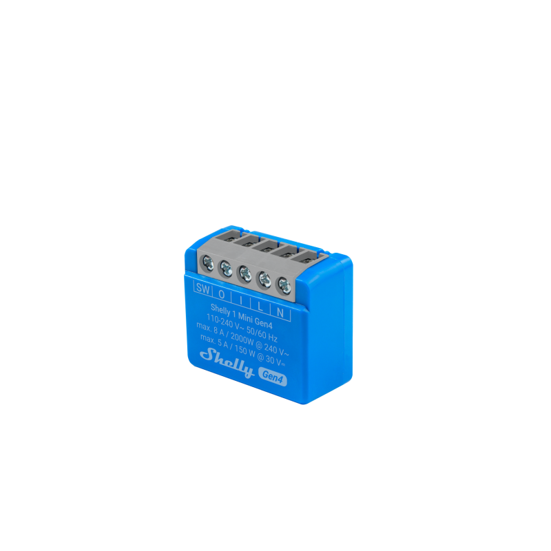 Shelly · Flush-mounted · "1 Mini Gen4" · Relay · max 8A · 1 channel · WLAN · Matter · Zigbee · Bluetooth - 243173 - 6