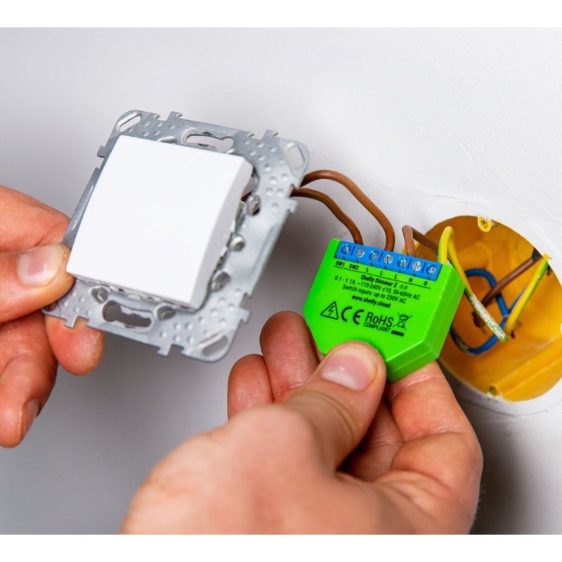 Shelly · Unterputz · "Dimmer 2" · Relais · LED Lichtcontroller · Messfunktion - 187930 - 8