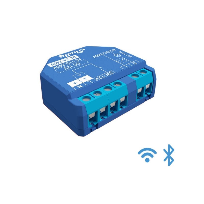Shelly · flush-mounted · "Plus 1" · relay · max 16A · 1 channel · WLAN · BT - 201817 - 5