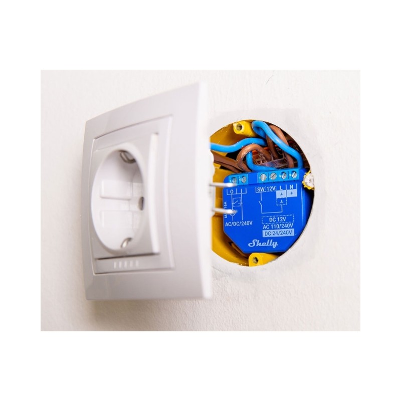 Shelly · flush-mounted · "Plus 1" · relay · max 16A · 1 channel · WLAN · BT - 201817 - 6