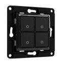 Shelly · Unterputz Zubehör · "Wall Switch 4" · Wandtaster · 4-fach · Schwarz - 206440 - 4