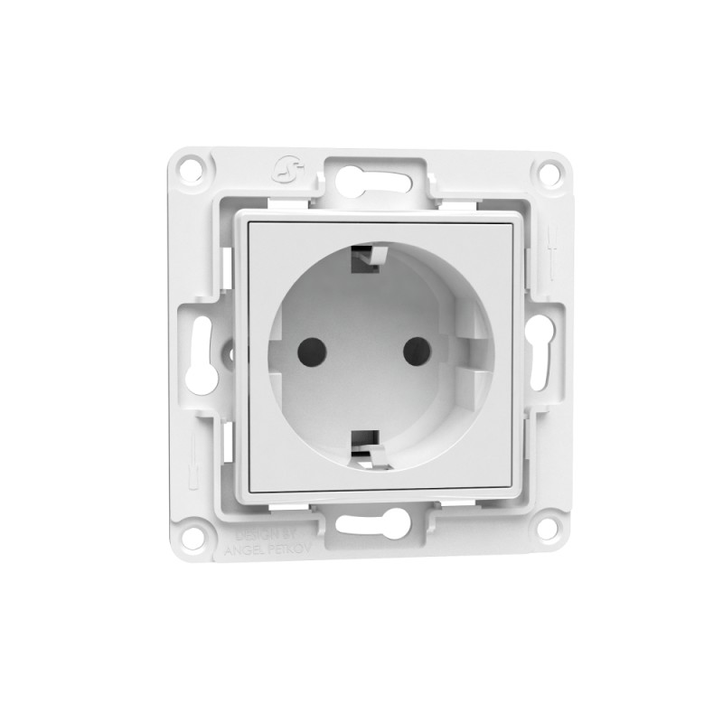 Shelly · Flush-mounted accessories · "Wall Socket EU" · Wall socket · White - 213332 - 2