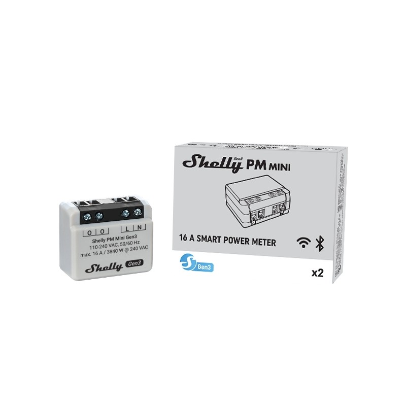 Shelly · Flush-mounted · "Plus PM Mini Gen. 3" · WLAN · BT - 222761 - 9