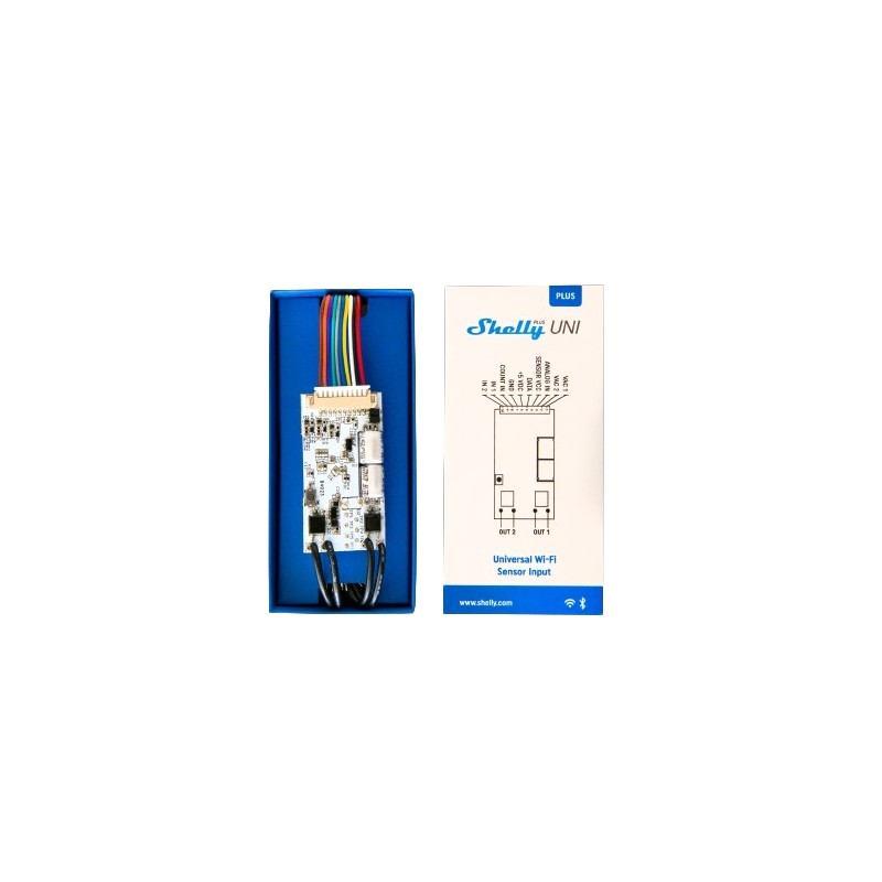 Shelly · Flush-mounted · "Plus Uni" · Universal module · Measuring function · WLAN - 224153 - 9