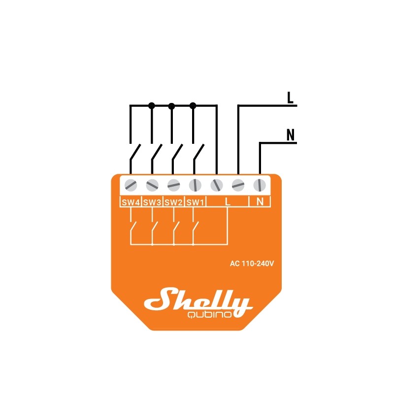 Shelly · Flush-mounted · "Wave i4" · Scene activator · 12 actions · Z-Wave - 224174 - 11