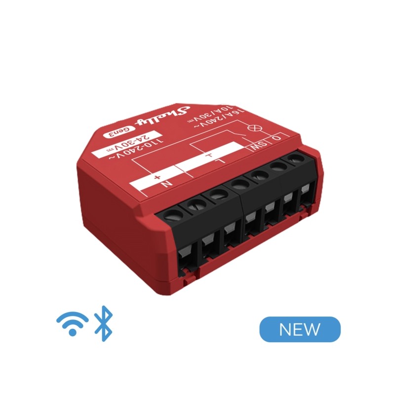 Shelly · Unterputz · "1PM Gen3" · 2er Pack · Relais · max 16A · 1 Kanal · WLAN · BT - 235900 - 5