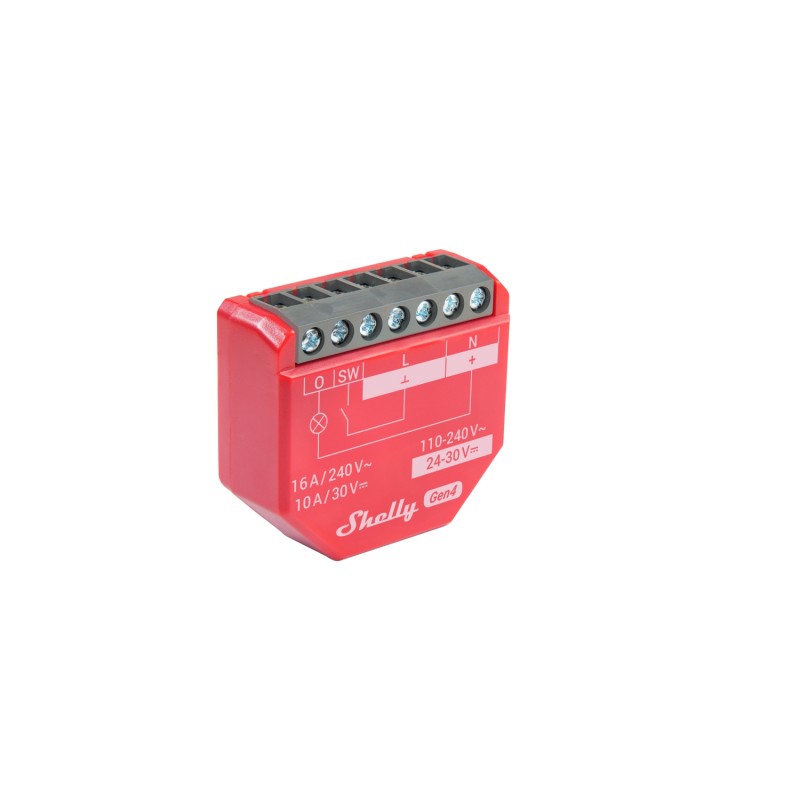 Shelly · Unterputz · "1PM Gen4 4er Pack" · Relais · max 16A · 1 Kanal · Messfunktion · WLAN · Matter · Zigbee · Bluetooth - 2