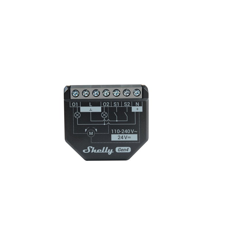 Shelly · Flush-mounted · "2PM Gen4" · Relay · max. 16A · 2 channels · Measuring function · WLAN · Matter · Zigbee · Bluetooth