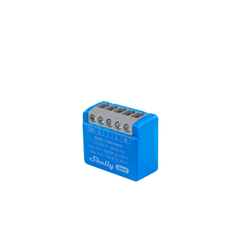 Shelly · Unterputz · "1 Mini Gen4" · Relais · max 8A · 1 Kanal · WLAN · Matter · Zigbee · Bluetooth - 243173 - 12