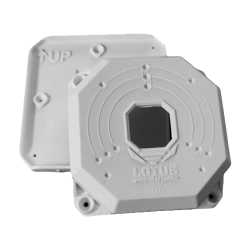 Junction box - White color - Made of plastic CBOX-LOTUS MARCA BLANCA 1 - Artmar Electronic & Security AG
