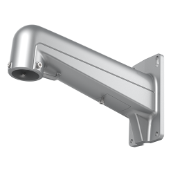 Wall mount - Suitable for PTZ - Suitable for mounting on poles - Grey colour - Hardened material with spray treatment DS