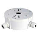 Junction box - For bullet or dome cameras - Suitable for outdoor use - Ceiling or wall installation - White color - Cable