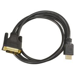 DVI zu HDMI Kabel - HDMI-A-Stecker - DVI-Stecker - 1.8 m - Farbe schwarz - Korrosionsschutz-Steckverbinder DVI-HDMI-2 MARCA BLAN