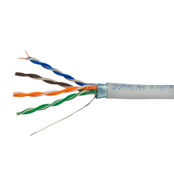 FTP-Kabel - Kategorie 5E - Rolle von 305 Metern - OFC-Leiter, reinheit 99.9% Kupfer - Durchmesser 5.5 mm - Graue Farbe FTP5E-300