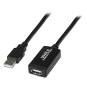 USB Extender 2.0 - Länge 5,0 m - USB A M / H-Anschlüsse - Aktiv - Farbe schwarz - Übertragen auf 480 Mbps USB1-5 MARCA BLANCA 1 