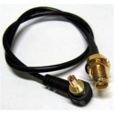 ALLNET Antenna Pigtail SMA (F) to CRC9, 15cm~35cm - 158572 - 1